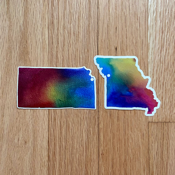 Rainbow State Sticker