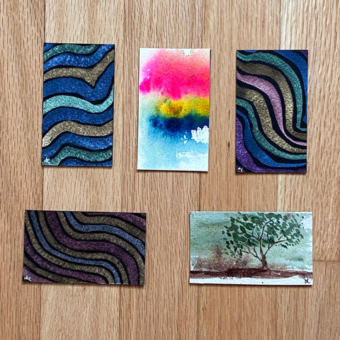 Rectangle Original Art Upcycled Magnets